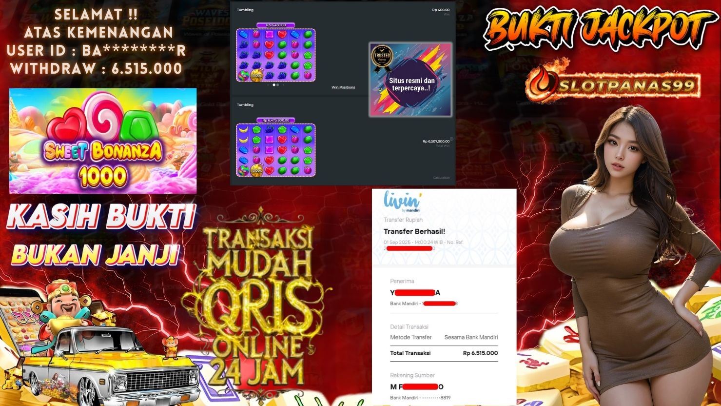 SLOTPANAS99 JACKPOT SLOT SWEET BONANZA 1000